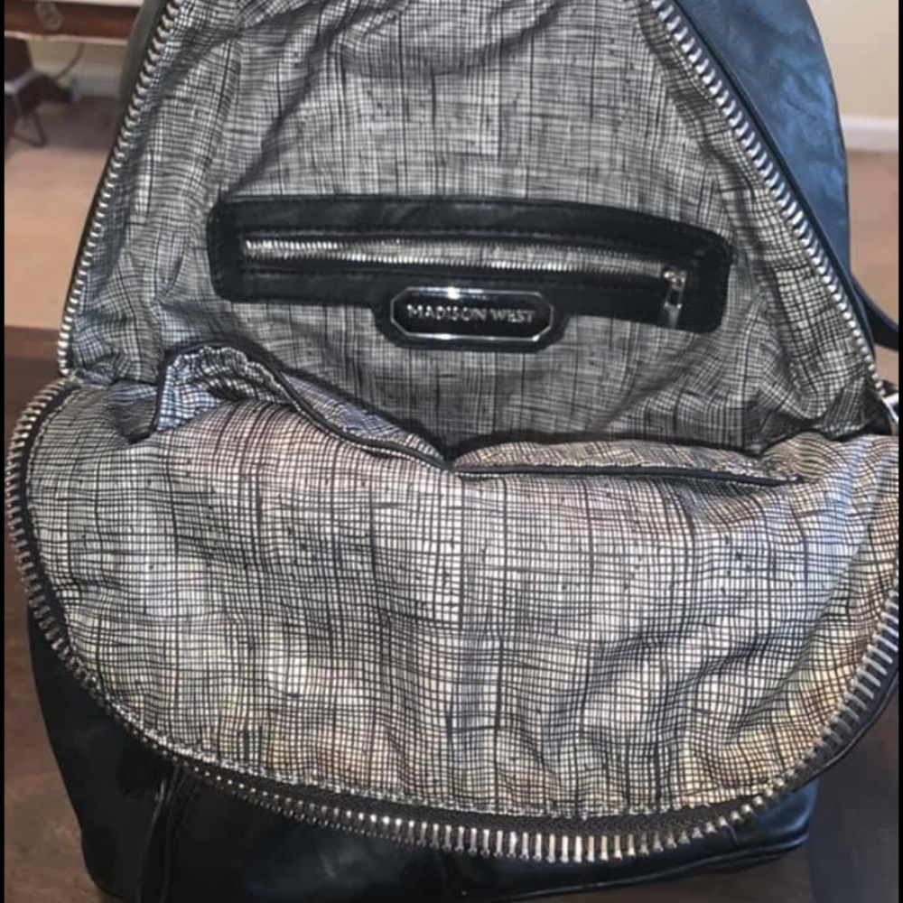 Black backpack purse